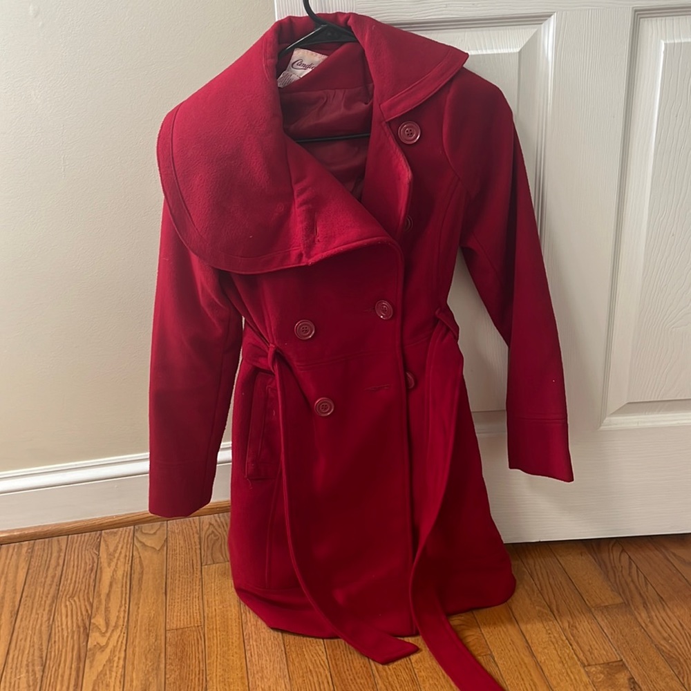 Candies Red Pea Coat